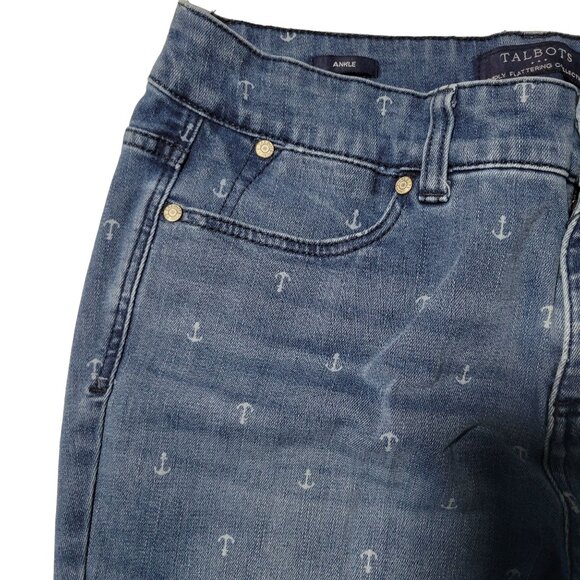 Talbots Ankle Jeans Womens Size 6P Mid Rise Medium Wash Denim Simply Flattering - Picture 4 of 7